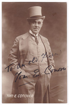 Tom E Conover. Character comedian. Signed postcard