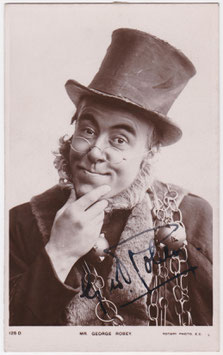 George Robey. Comedian. Rotary 125 D. Signed postcard