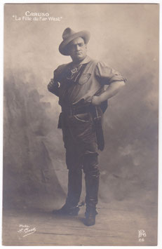 Enrico Caruso "The Girl of the Golden West" Auguste Bert. Postcard