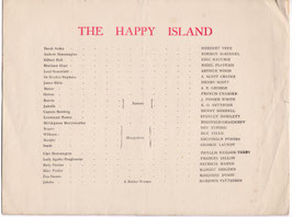 The Happy Island. Herbert Tree, Norman McKinnel, Nigel Playfair. A E George, Phyllis Neilson Terry, Frances Dillon. His Majesty's, 1913. 19 performances