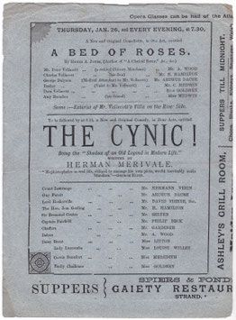 A Bed Of Roses: The Cynic. Hermann Vezin, Arthur Dacre, David Fisher, Philip Beck, Louise Willes. Globe, 1882