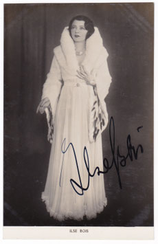 Ilse Bois. German actress. Signed photocard