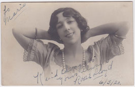 Rosie Lloyd. Comedienne. Signed postcard