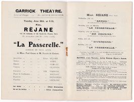 La Passerelle. Gabrielle Réjane, Eight performances. Garrick, 1903