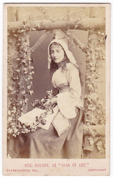 Clara Rousby as Joan Of Arc. London Stereoscopic CDV (a)