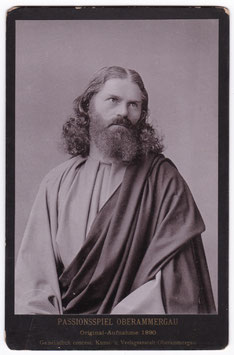 Josef Mayr as Jesus Christ. Oberammergau Passion Play 1890. Set of 10 cabinet photos