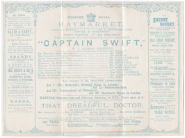 Captain Swift. Herbert Beerbohm Tree, Maud Tree, Henry Kemble, Lady Monckton. Haymarket, 1888