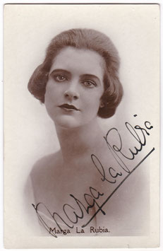 Marga La Rubia. Actress and dancer. Signed postcard