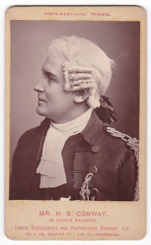 Harry B Conway as Joseph Andrews in "Joseph’s Sweetheart" Vaudeville, 1888-90. Original advert for the play, cast members. London Stereoscopic Co. CDV