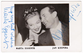 Jan Kiepura and Marta Eggerth. Signed postcard