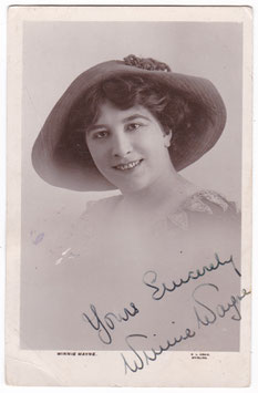 Winnie Wayne. Comedienne and singer. The Original Lady Singer of It's a Long Way to Tipperary. Signed postcard