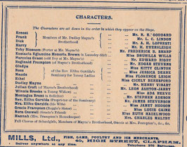 Winnie Brooke, Widow. Ada Reeve, Edgar Stephens, Henry Vibart, Lucie Caine, Drusilla Wills. Kennington, 1904