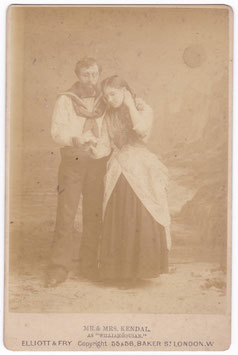 William and Madge Kendal in "William And Susan" 1880. Elliott & Fry cabinet photo