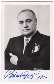Beniamino Gigli. Elliott & Fry. Signed photo, dated 1950