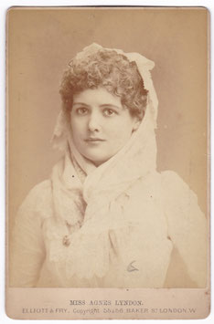 Agnes Lyndon. Elliott & Fry cabinet photo