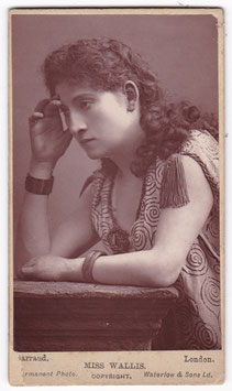 Ellen Lancaster Wallis "Adrienne Lecouvreur" 1885. Barraud. Taunus ad. CDV