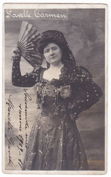 Marcelle Gavelle as Carmen. Signed postcard