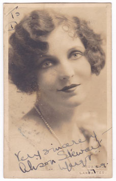 Alison Stewart. Soprano. Signed postcard