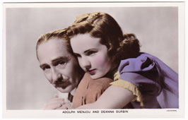 Adolphe Menjou and Deanna Durbin. Film Partners PC 232