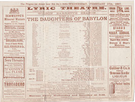 The Daughters Of Babylon. Wilson Barrett, Horace Hodges, Maud Jeffries, May Yates, Lily Hanbury, Constance Collier. Lyric, 1897