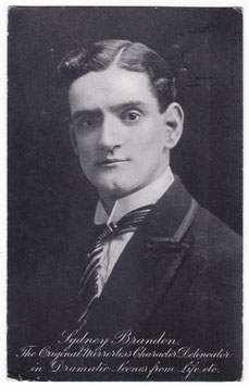 Sydney Brandon. Mirrorless character portrayer. Signed postcard with message