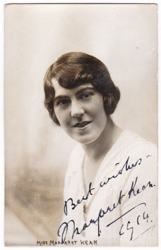 Margaret Kean. Signed postcard, dated 1914