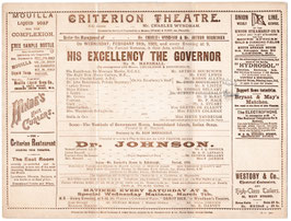 His Excellency The Governor. Arthur Bourchier, Irene Vanbrugh, Gertrude Elliott, Eric Lewis. Criterion, February 1900