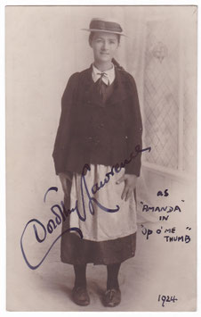 Dorothy Lawrence "Op O' Me Thumb" Signed postcard dated 1924