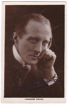 Langhorne Burton. Signed postcard