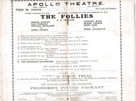 The Follies. H G Pélissier, Morris Harvey, Dan Everard, Lewis Sydney, Muriel George, Gwennie Mars, Effie Cook. Apollo, 1908