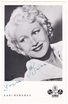 Sari Barabas. Soprano. Signed promo photo