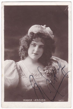 Madge Lessing. Rotary 167 F. Signed postcard