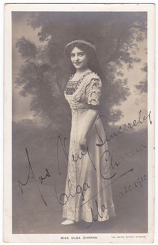 Olga Charna. Russian Soprano. Signed postcard