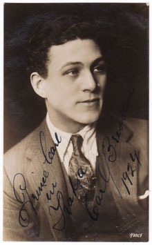 Carl Brisson "Katja" S Georges. Signed postcard dated 1924
