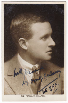 Frankly Bellamy (former Royal Flying Corps) Signed postcard