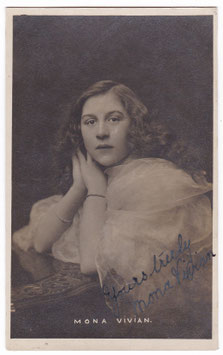 Mona Vivian. Pantomime and Revue performer. J Parker, Barrow In Furness. Signed postcard