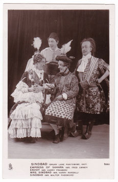 Fred Emney. Harry Fragson. Harry Randall. Walter Passmore "Sindbad" Drury Lane 1907. Tucks 5292