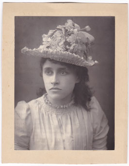 Bessie Hatton. Actress and suffragette, novelist. Founder of the Women Writers' Suffrage League. Barraud. 1890. Woodburytype