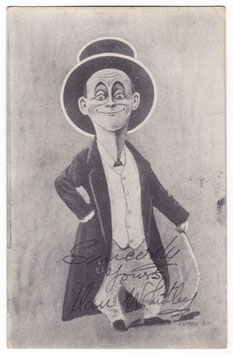 Dan Whitley. Comedian. Signed postcard