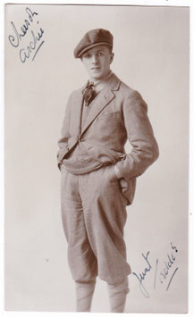 Teddie Holton. Inscribed to Archie. Signed postcard