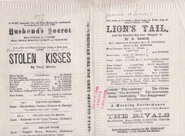 Stolen Kisses: Lion's Tail. Mr Ryder, E F Edgar, B D'Arley, Emma Ritta, Isabel Clifton, Rachel Sanger. Globe, 1877