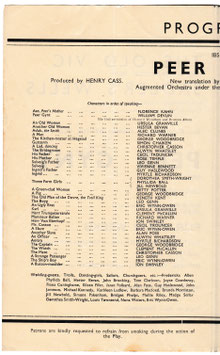 Peer Gynt. Florence Kahn, William Devlin, Ursula Granville, Hester Bevan, Alec Clunes, Cecil Trouncer. Old Vic, 1935/6