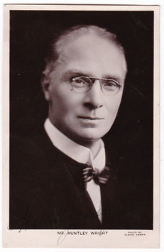 Huntley Wright. Claude Harris. Signed postcard