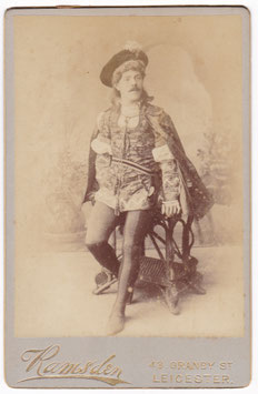 Arthur West. Baritone, composer, author. Ramsden, Leicester. Signed cabinet photo, dated 1893