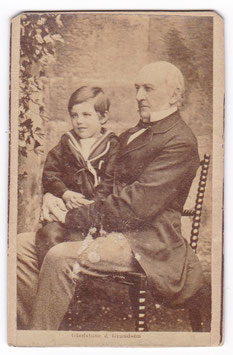 William Ewart Gladstone and grandson William G. Wickham. CDV