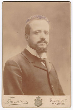 Leopoldo Mugnone. Italian conductor. Signed cabinet photo