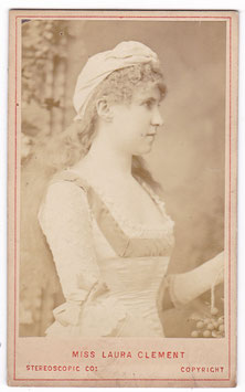 Laura Clement. Actress and vocalist. London Stereoscopic Co. CDV