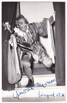 Andrea Mineo. Baritone "Rigoletto" Signed postcard