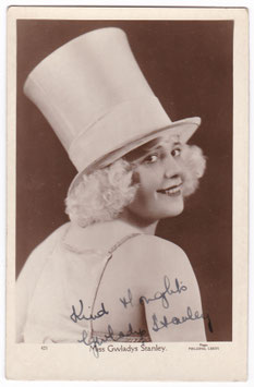 Gwladys Stanley. Signed postcard