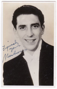 Annunzio Mantovani. Conductor, composer. Signed postcard